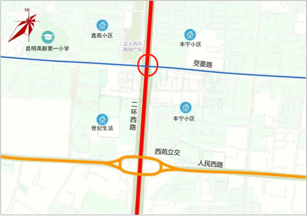 图11 二环西路与茭菱路交叉口-路口点位图