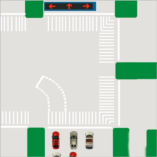 图2 左弯待转区