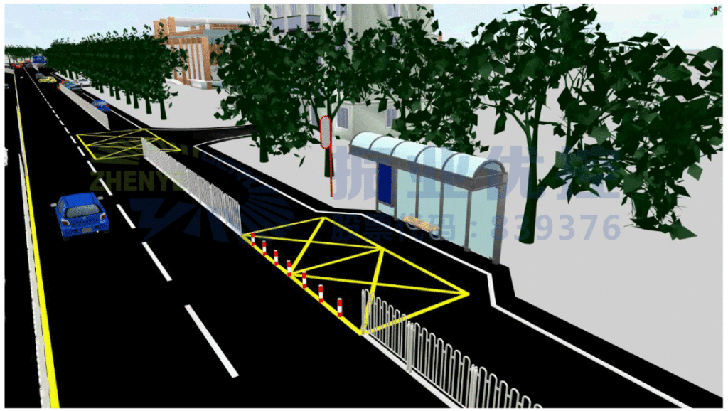 图6 增设黄方格（人民路）