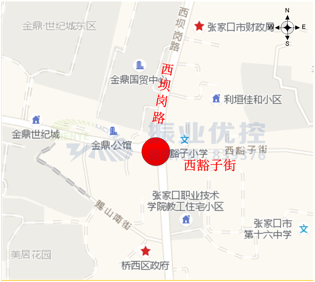 图1 西坝岗路-西豁子街路口位置示意图