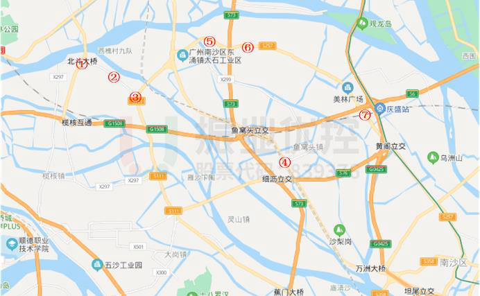 图13 南沙片区预案设置点位图