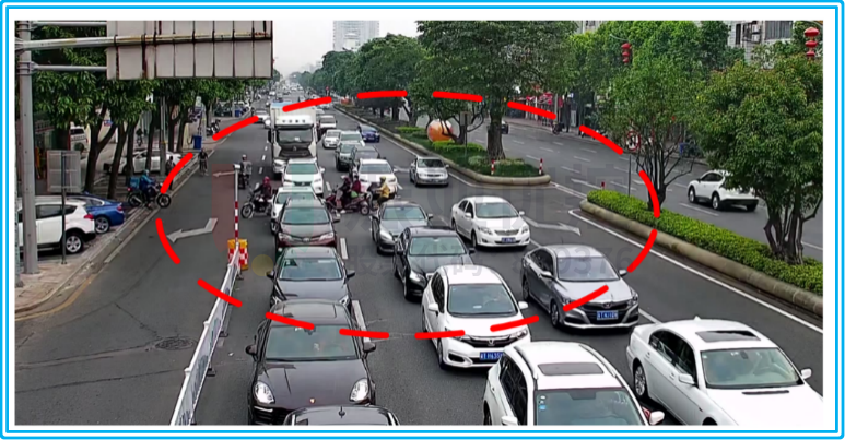 图5 逆行摩托车 电动车横穿对直行车造成影响