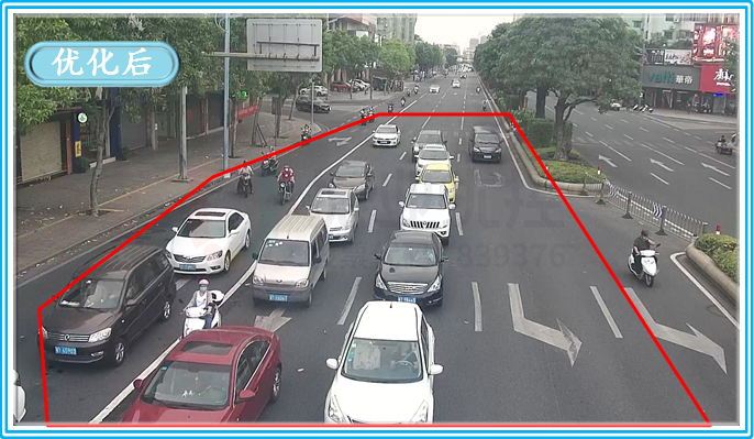 图18 民安路-菊城大道路口优化前后