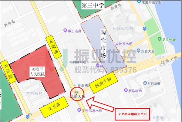 图1 文卫路-龙翔路路口点位图