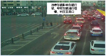 图2 迎宾街-御河西路（迎宾岗）车辆通行缓慢